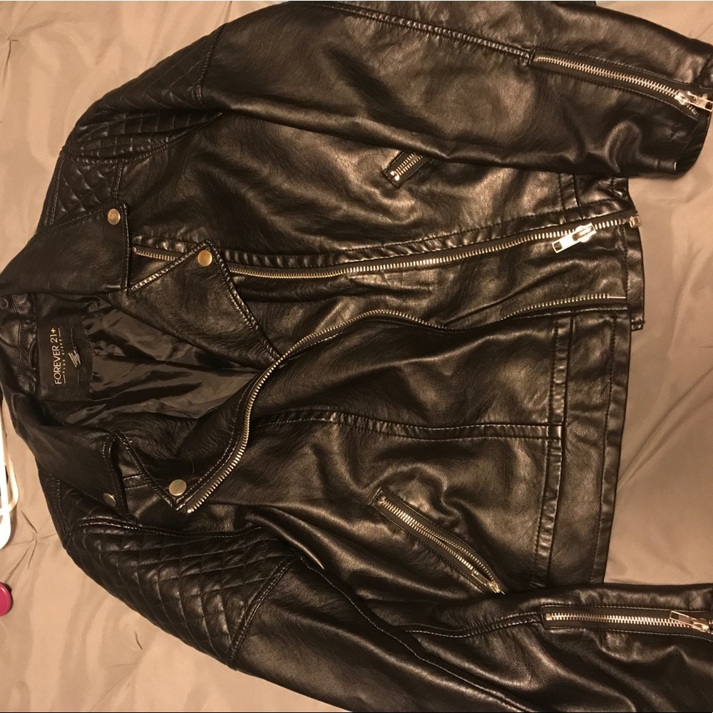 Faux leather jacket